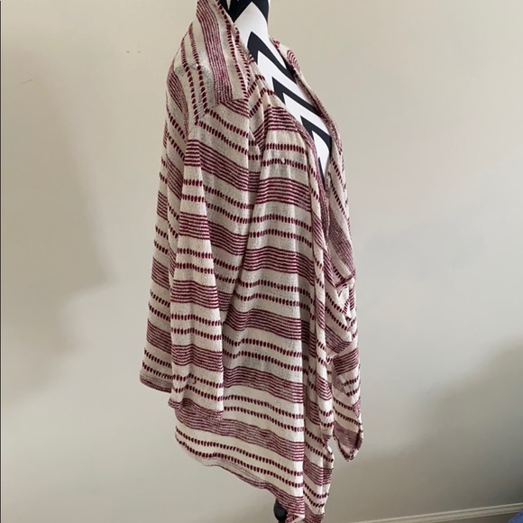 Sweater Weather! Cal Style Burgundy/cream Cardigan - Picture 2 of 7